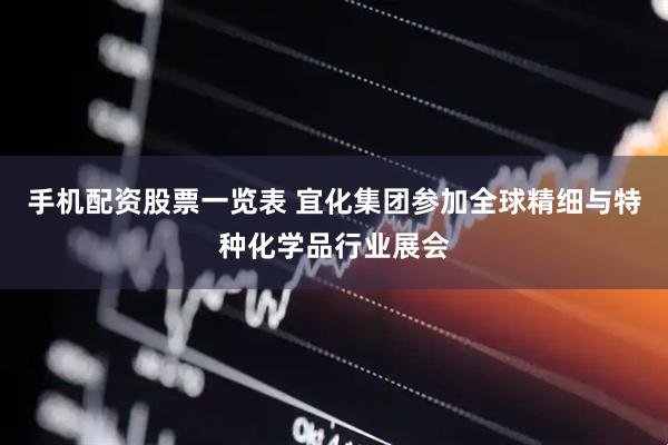 手机配资股票一览表 宜化集团参加全球精细与特种化学品行业展会